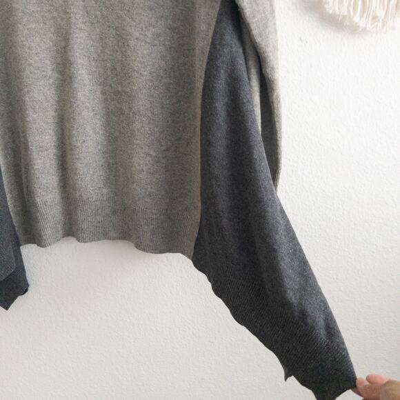 Acrobat Gray Silk and Cashmere Pullover Sweater Size Medium - Picture 3 of 4